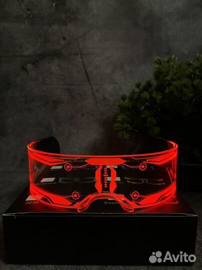 Светящиеся очки (неоновые) Cyberpunk style