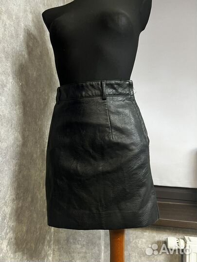 Кожаная мини юбка hm