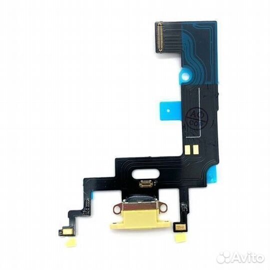 Шлейф iPhone XR на системный разъем + микрофон Жел
