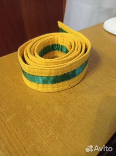 Пояс желто- зелёный тхэквондо