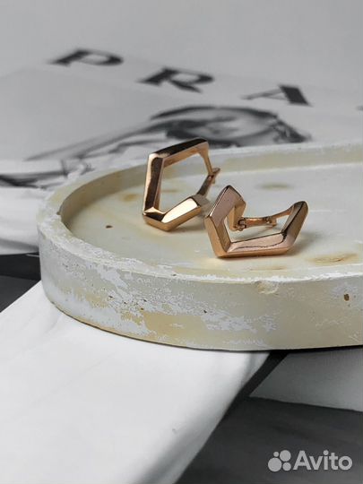 Серьги латунь