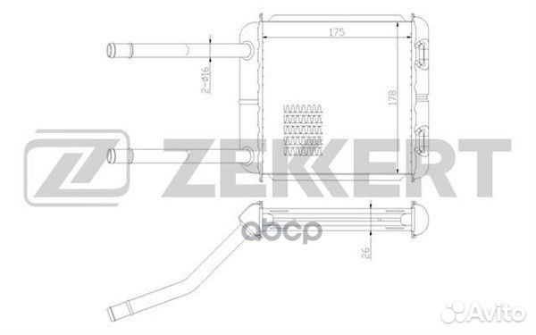 Радиатор отоп. Opel Astra F 91- Vectra A 88- m