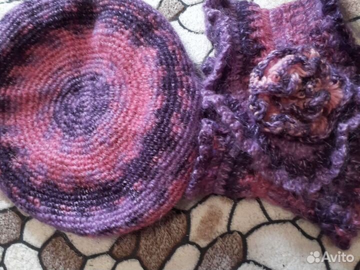 Комплект шапка и шарф женский