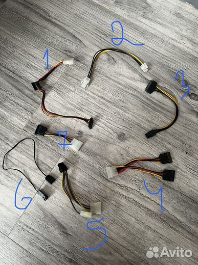 Разные переходники и сата кабели