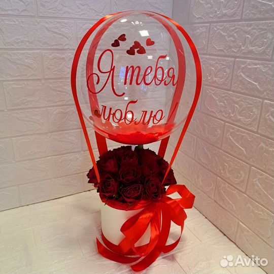 Композиция с живыми розами