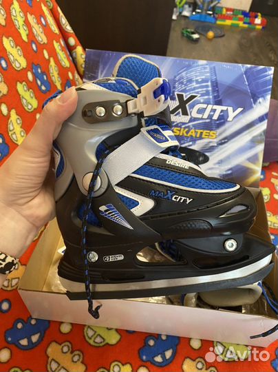 Коньки детские раздвижные 30 33