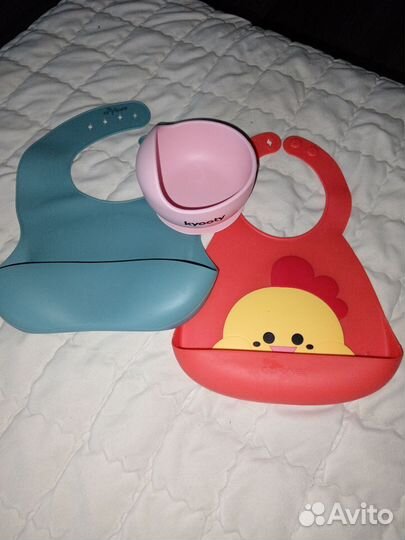 Слюнявчик нагрудник силиконовый