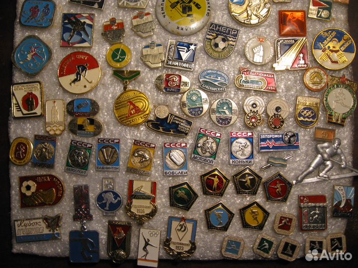 Значки спортивные, Олимпиада-80, клубы и др