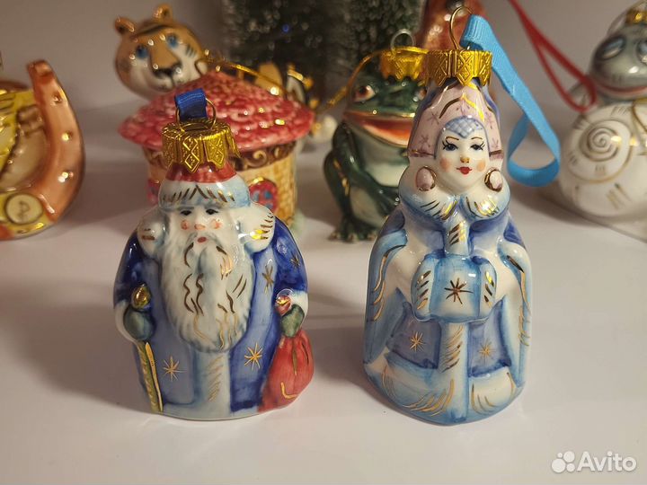 Елочная игрушка из фарфора, ручная работа