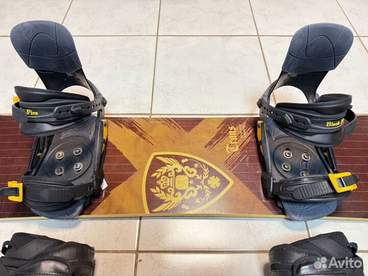 Сноуборд комплект Trans - 157 + Black Fire - 43