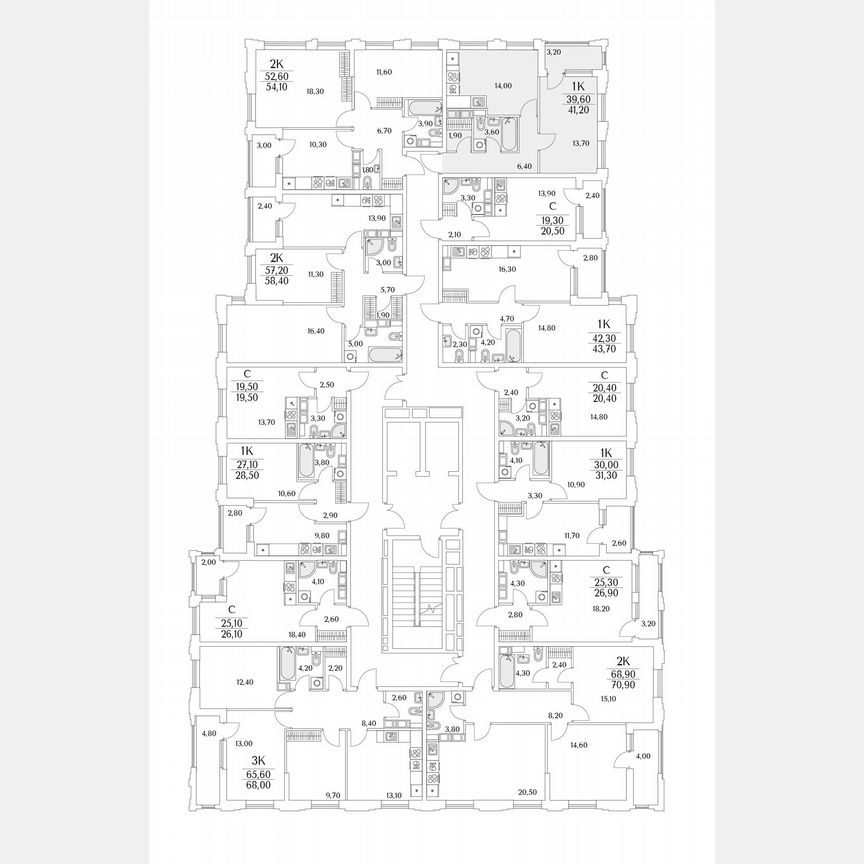 1-к. квартира, 41,2 м², 6/13 эт.