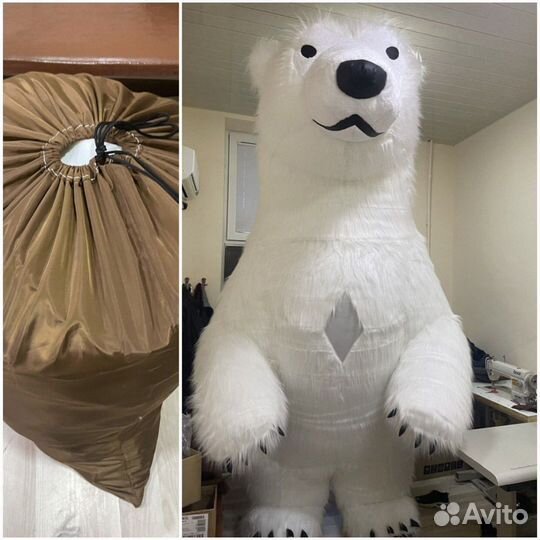 Надувной белый медведь