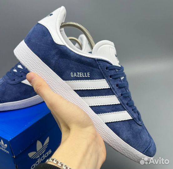 Синие кеды Adidas Gazelle