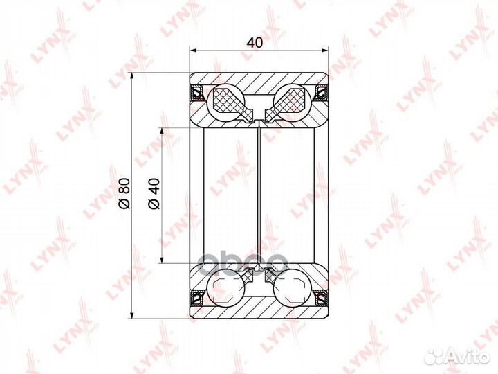 Комплект подшипника ступицы колеса перед WB