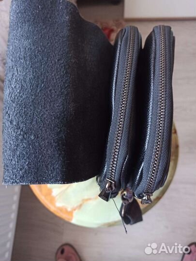 Барсетка кожаная мужская через плечо новая