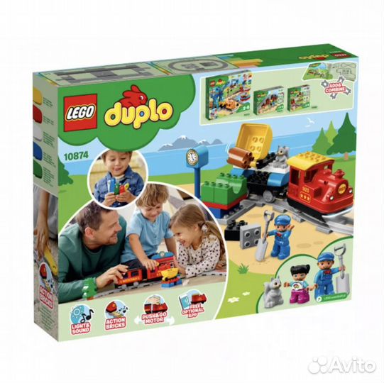 Lego duplo поезд на паровой тяге новый