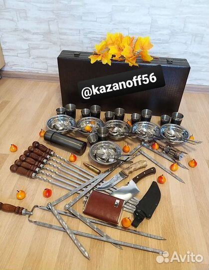 Набор шампуров в кейсе / подарок шефу