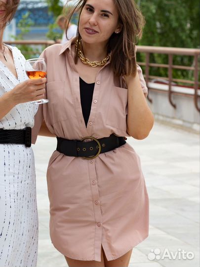 Платье рубашка женская 44