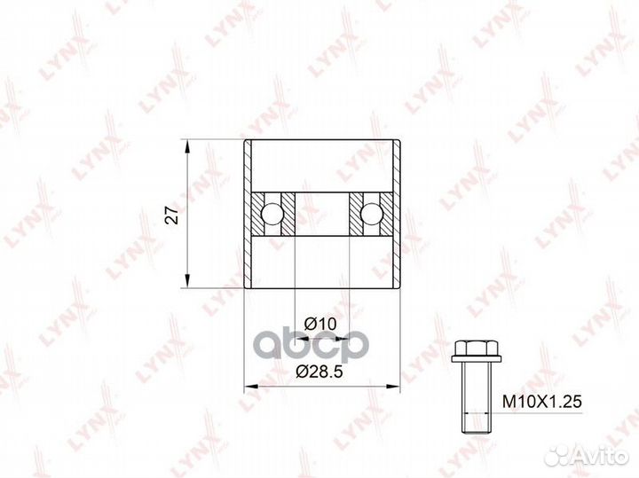 Ролик направляющий ремня грм PB-3003 lynxauto