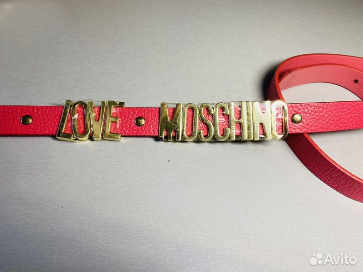 Кожаный ремень Love Moschino, размер 110
