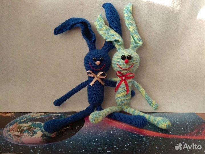 Вязаный крючком Длиноухий Заяц
