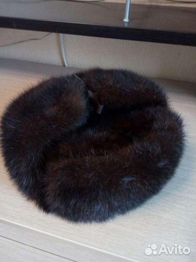 Норковая шапка- ушанка мужская