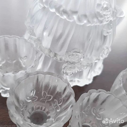 Антикварный набор -графин +6рюмок.1930г.Богемия