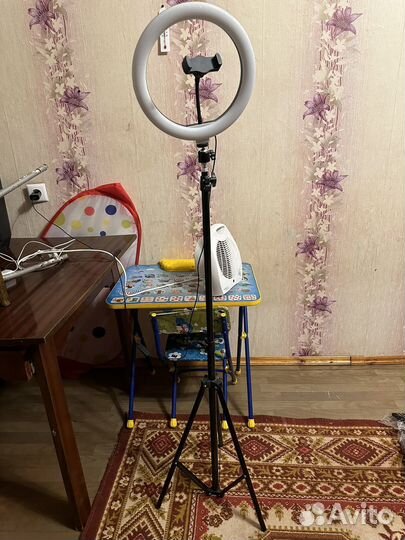 Лампа кольцевая+штатив