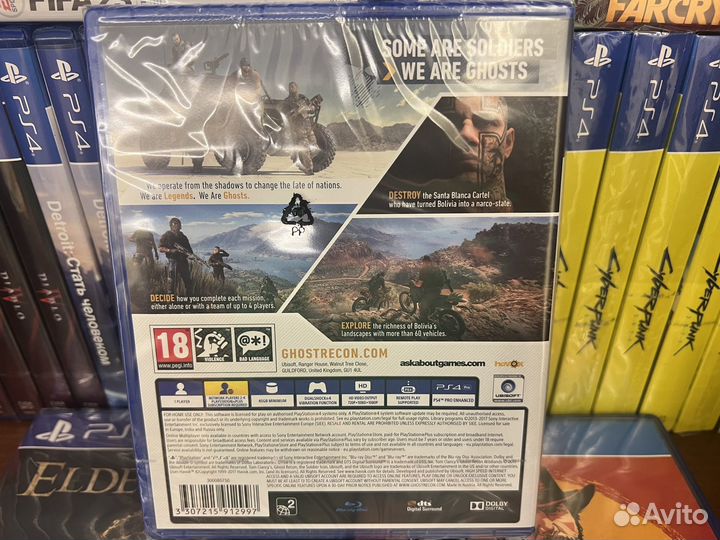 Диск Ghost Recon Wildlands PS4 / Новый