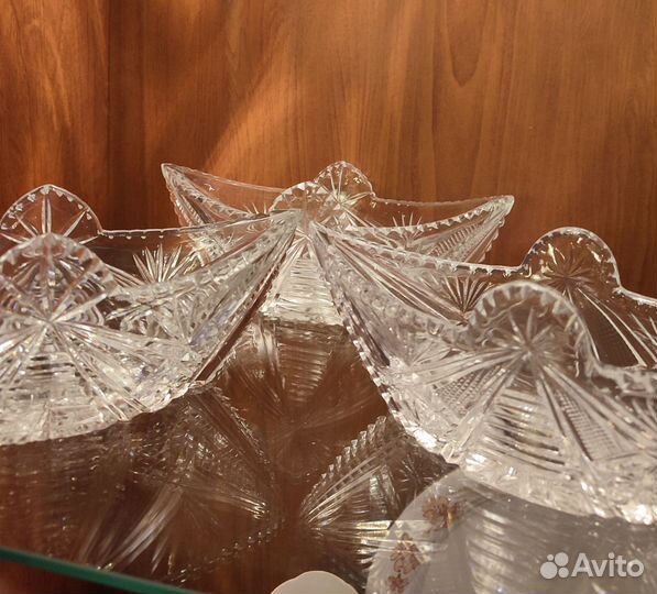 Хрустальные ваза Ладья