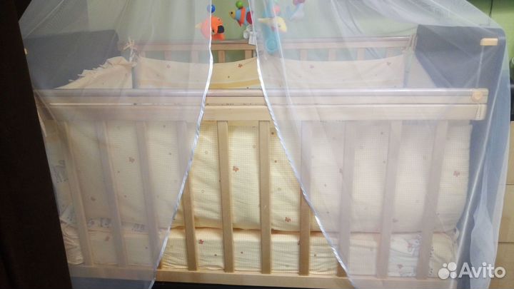 Комплект в кроватку 10 пр.+Держатель для балдахина