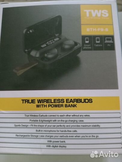 Беспроводные наушники TWS новые