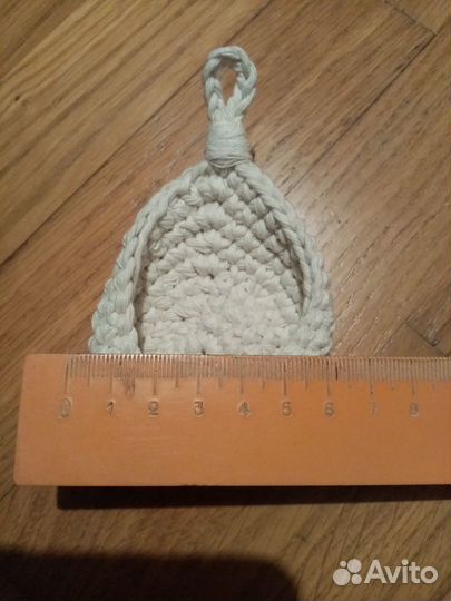 Корзина вязаная капелька