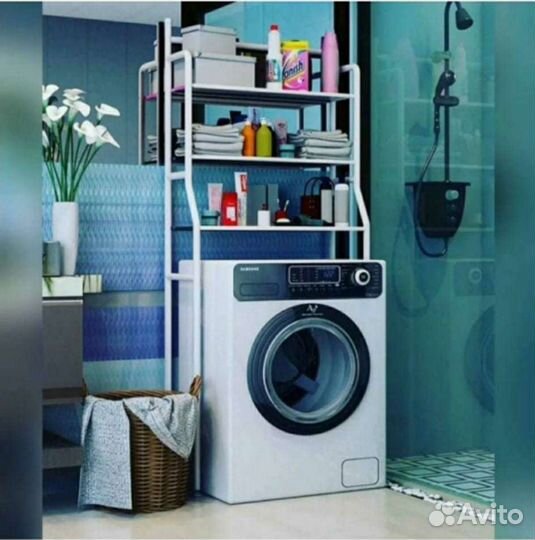 Полка напольная для ванной и туалета 3-х ярусная