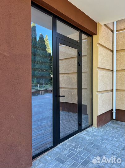 Стеклянные алюминиевые двери алютех / alutech