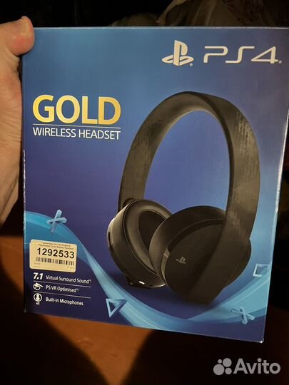 Наушники PS4 PS5 gold wireless headset