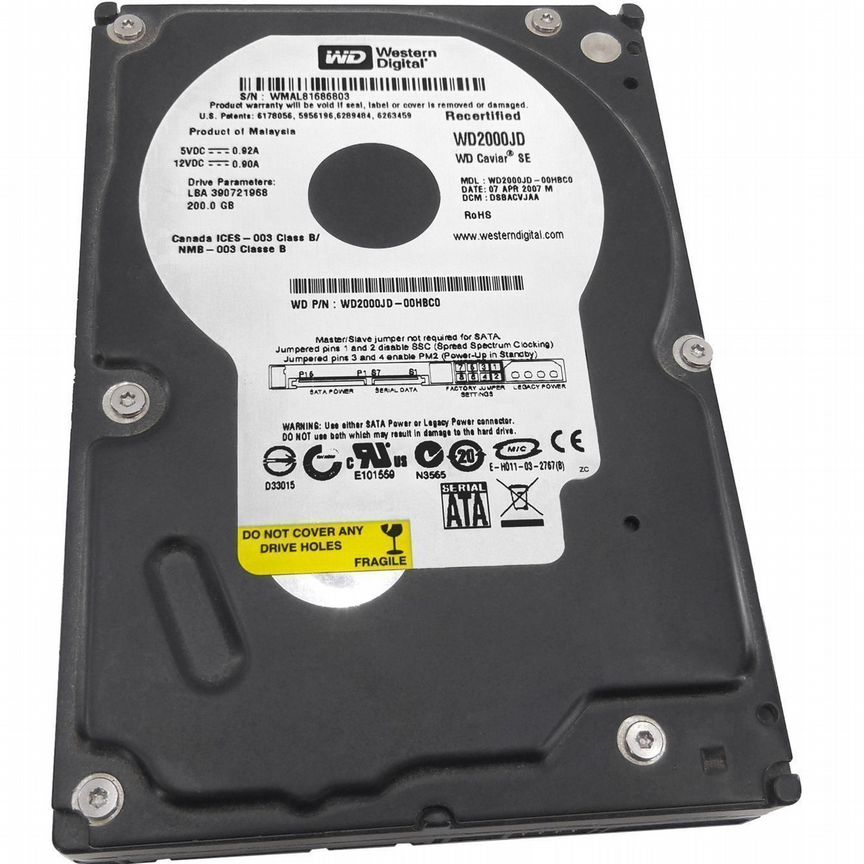 [WD2000JD] Жесткий Диск Western Digital 200gb Sata Wd2000jd
