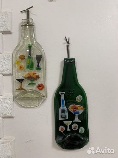 Бутылки плоские для декора