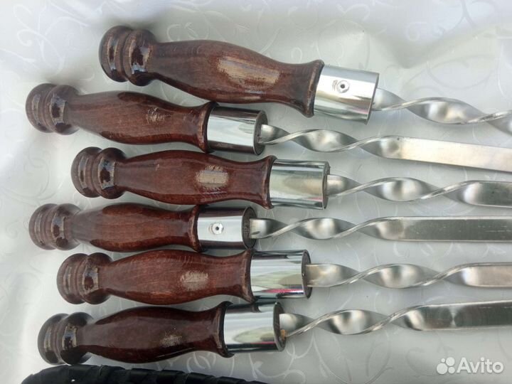 Шашлычный набор в натуральном кожаном чехле