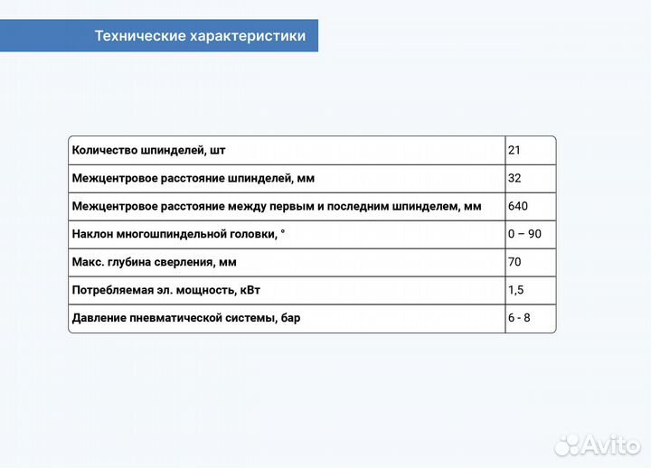 Cтанок cверлильно-присадочный WoodTec 21 PRO