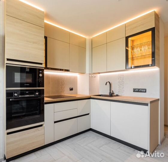 Кухня Бежевая по индивидуальному заказу