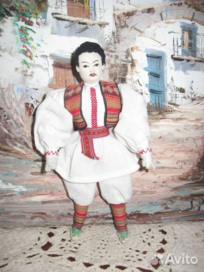 Винтажные куклы в костюмах Сербии ручная работа