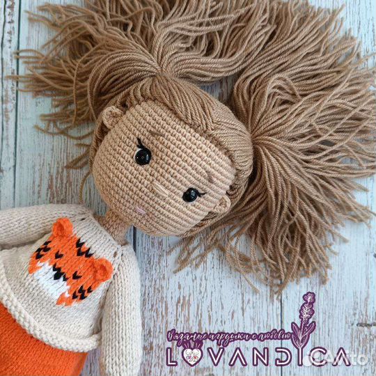 Кукла вязаная, ручная работа, амигуруми