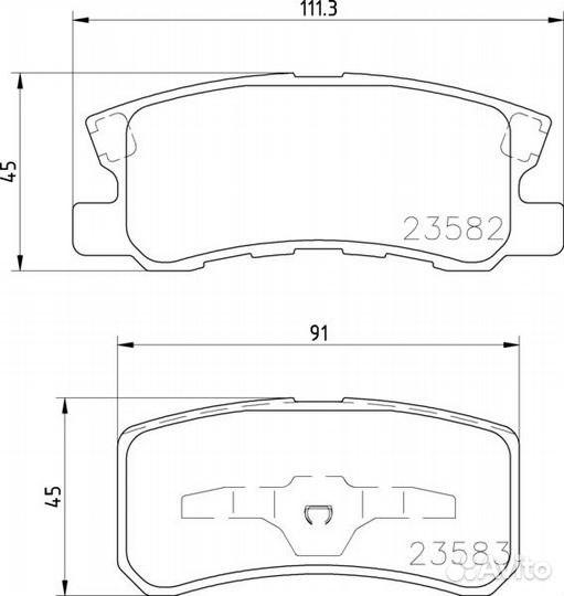Колодки тормозные дисковые зад (PF-3450)