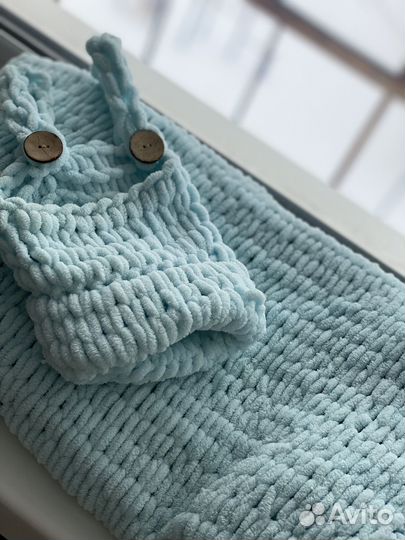 Новый Плед и сумка детский плюшевый