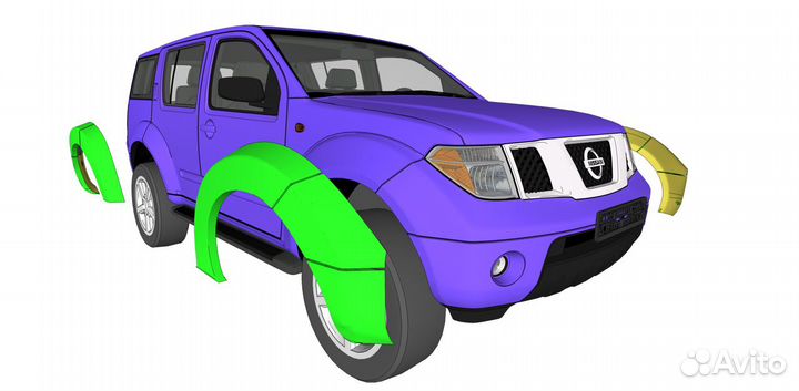 Nissan Pathfinder r51 (Расширители кол. арок 40мм)