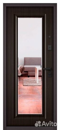 Входные металлические двери с зеркалом