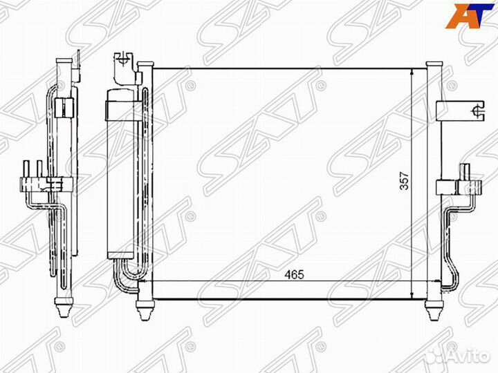 Радиатор кондиционера хундай акцент №43