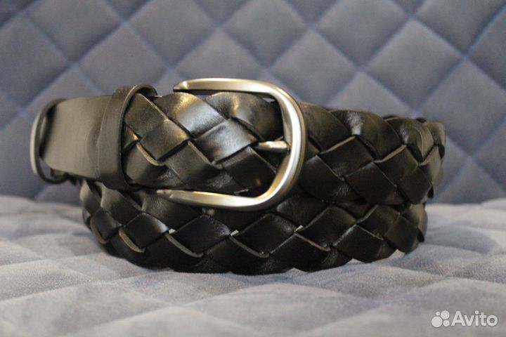 Ремень плетеный натуральная кожа