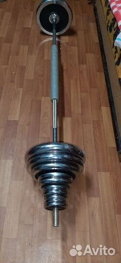 Штанга хромированная Гриф Блины Torneo